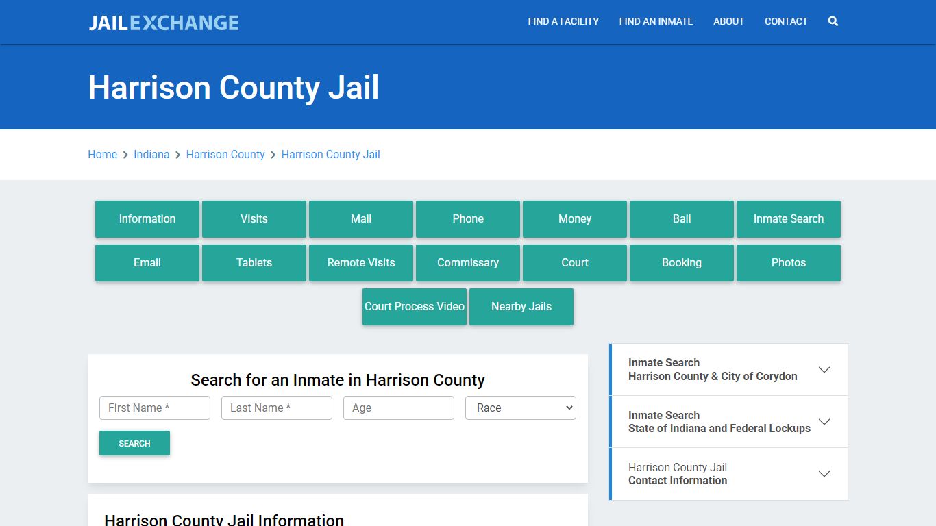 Harrison County Jail Roster Lookup, IN, Inmate Search