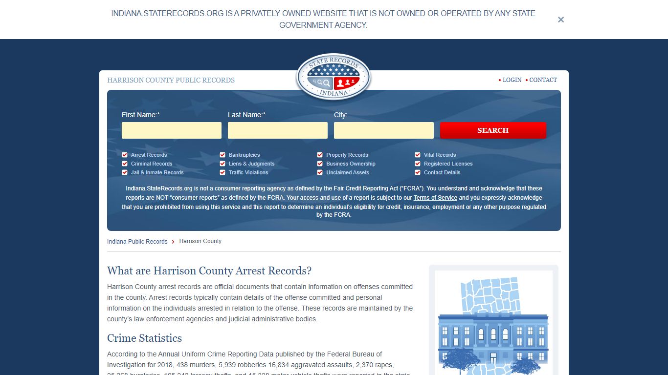Harrison County Arrest, Court, and Public Records | StateRecords.org